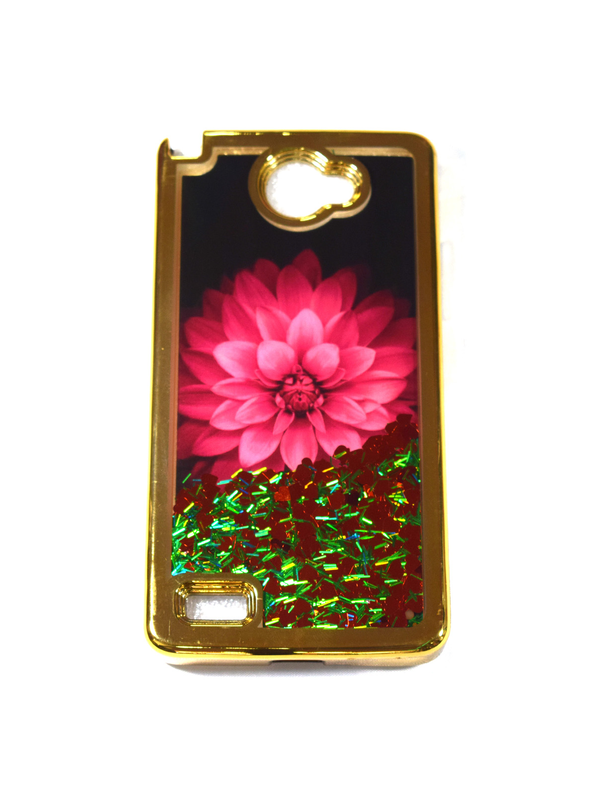CARCASA PARA LG Bello II DISEÑO CON ROSA Y LIQUIDO