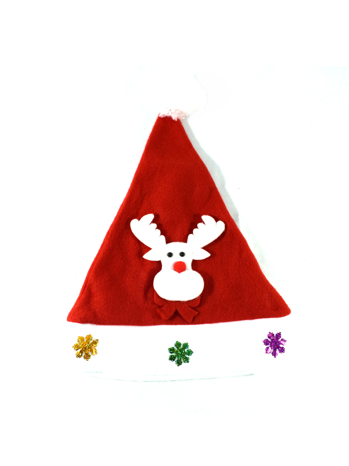 GORROS NAVIDEÑOS ROJO CON CARA DE VENADITO