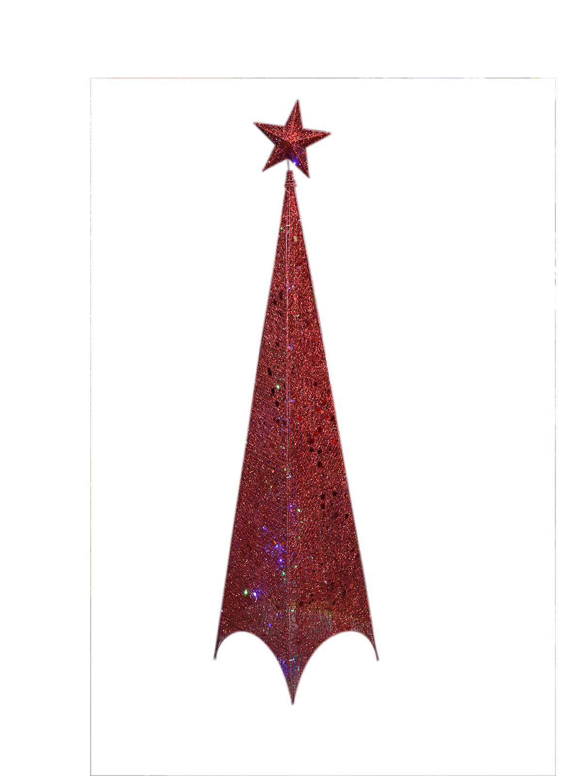 ÁRBOL DE NAVIDAD MODELO CONO COLOR ROJO